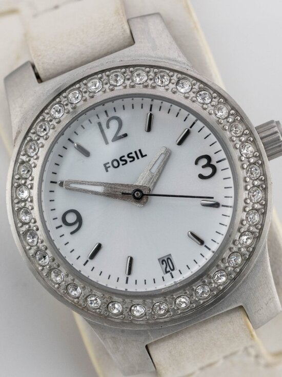 Fossil Fossil Blue Am-4116 New Battery | Grailed Fossil WB-4116 Genuine Leather Band Quartz Analog Women\'s Watch New Battery